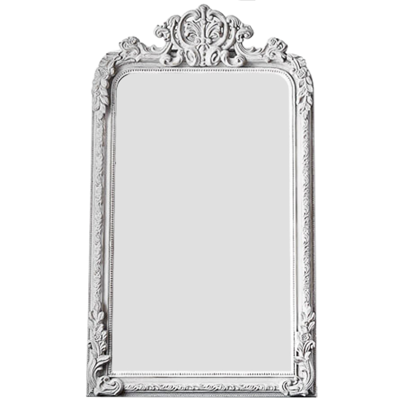 Зеркало Aged White Mirror Белый винтажная патина   Античное зеркальное стекло в Грозном | Loft Concept 