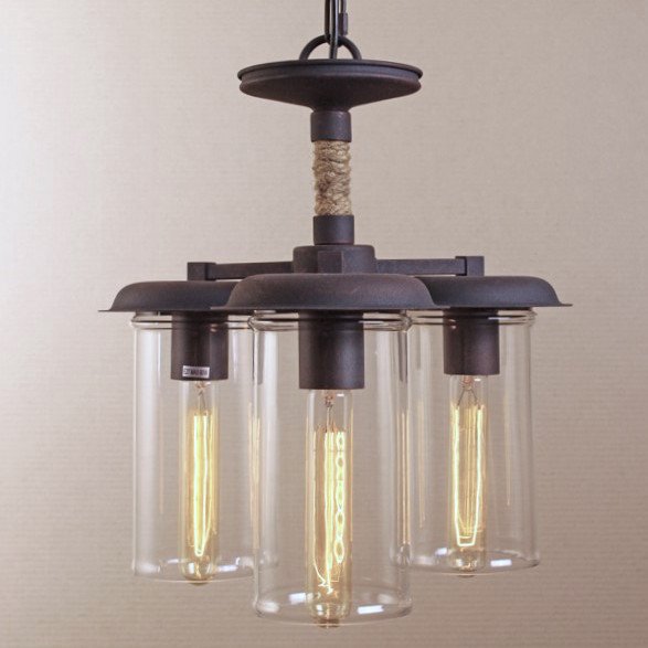 Люстра Loft Rope Light Trio Pendant Черный Люстра Loft Rope Light Trio Pendant Черный в Грозном | Loft Concept