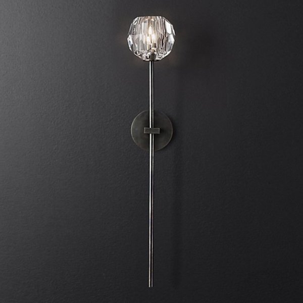 Бра RH Boule de Cristal Long Sconce Black Черный Бра RH Boule de Cristal Long Sconce Black Черный в Грозном | Loft Concept