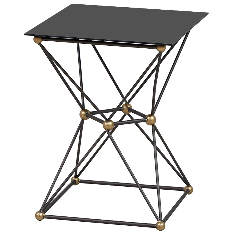 Приставной стол Rubio Side Table Черный Золотой Приставной стол Rubio Side Table Черный Золотой в Грозном | Loft Concept
