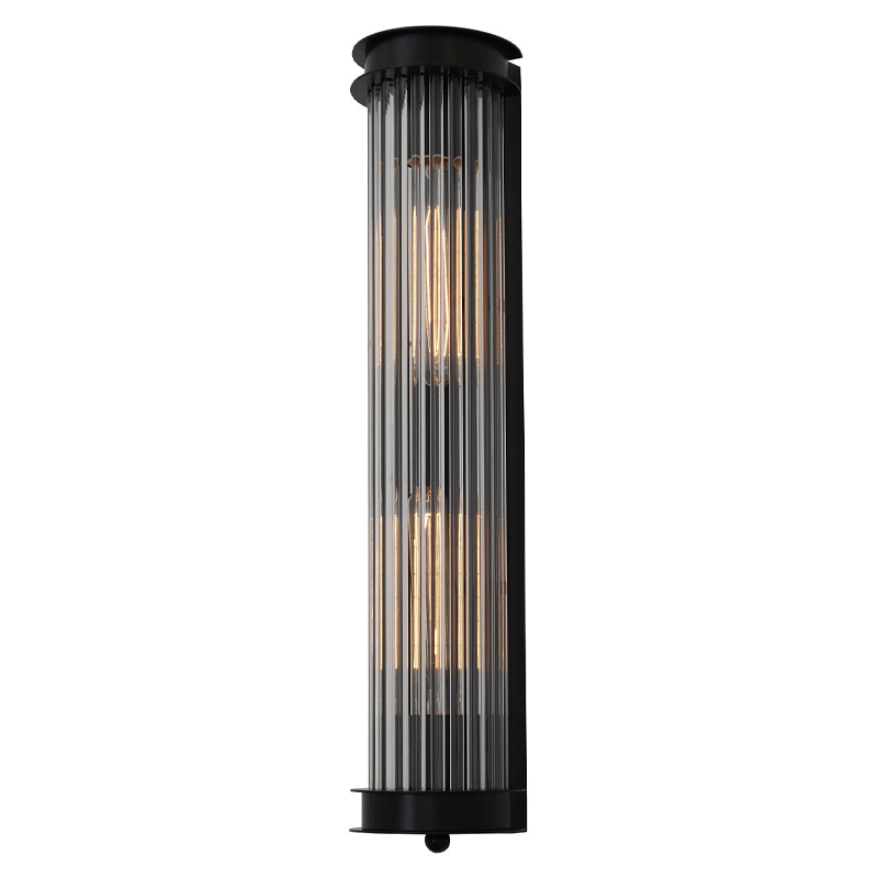 Бра с рифленым плафоном Glass Tube Black Черный Прозрачный Бра с рифленым плафоном Glass Tube Black Черный Прозрачный в Грозном | Loft Concept