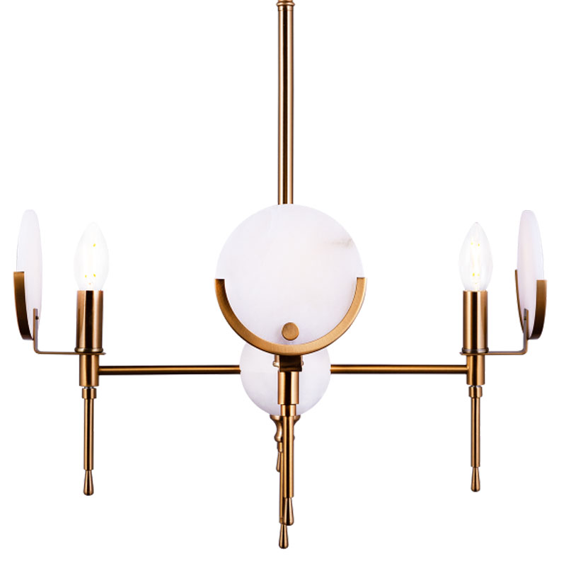 Люстра Levanzo Chandelier 50 Золотой Белое матовое стекло Люстра Levanzo Chandelier 50 Золотой Белое матовое стекло в Грозном | Loft Concept