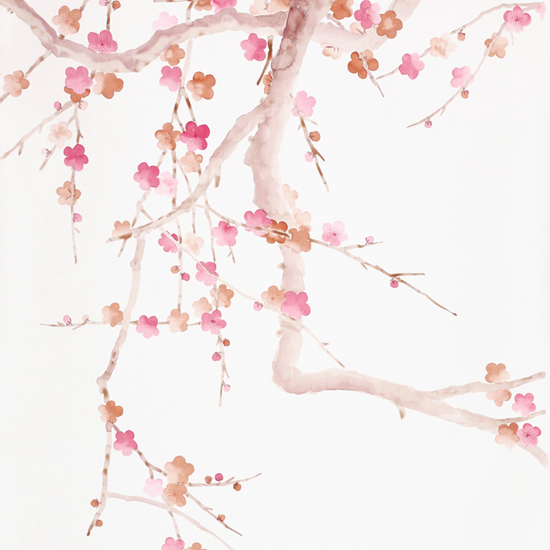 Обои ручная роспись Plum Blossom Bleached on Bleached White dyed silk Обои ручная роспись Plum Blossom Bleached on Bleached White dyed silk в Грозном | Loft Concept