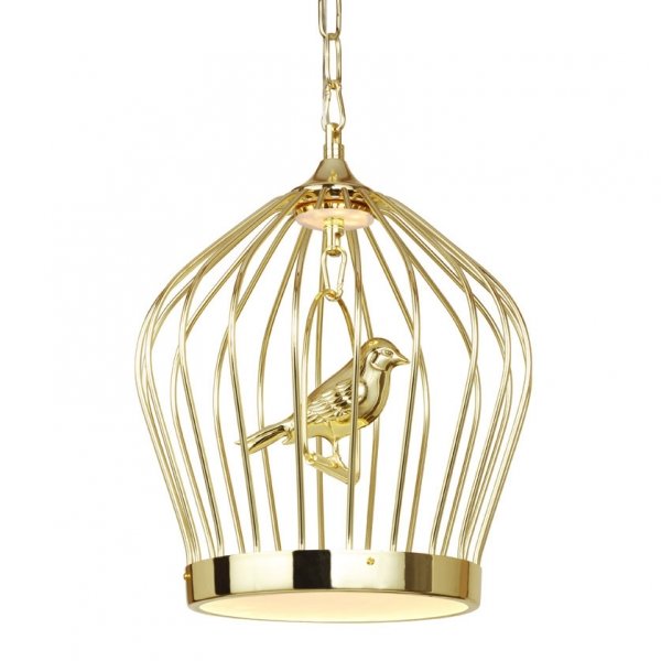 Люстра Birdcage Chandelier Gold Глянцевое золото Люстра Birdcage Chandelier Gold Глянцевое золото в Грозном | Loft Concept