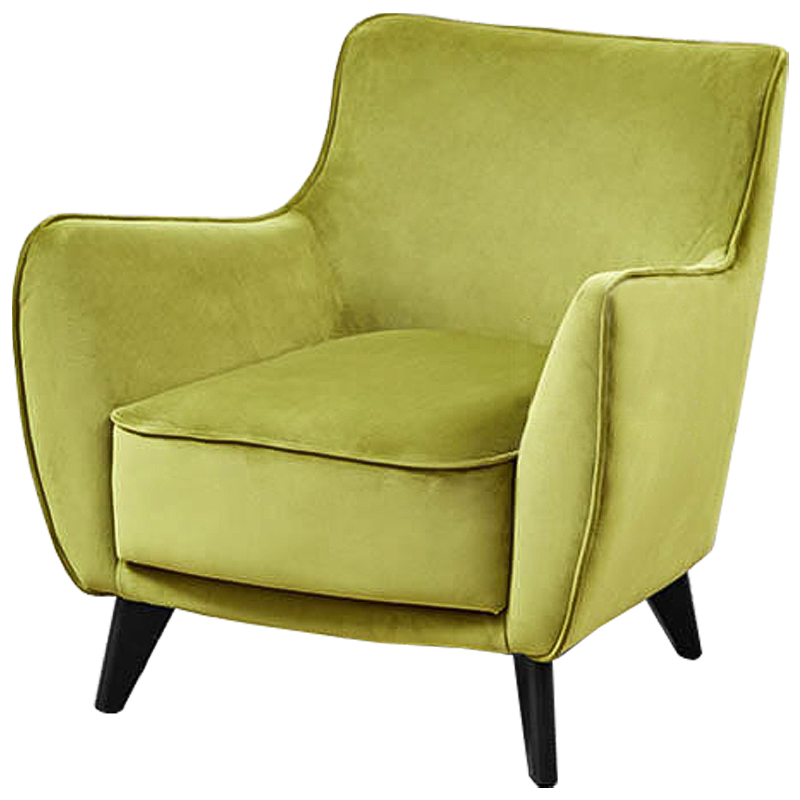 Кресло Light Green Softness Chair Салатовый Коричневый Кресло Light Green Softness Chair Салатовый Коричневый в Грозном | Loft Concept