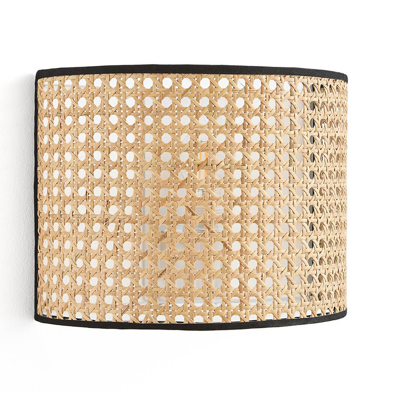 Бра Ottar Wicker Rattan beige black Бежевый Черный в Грозном | Loft Concept 