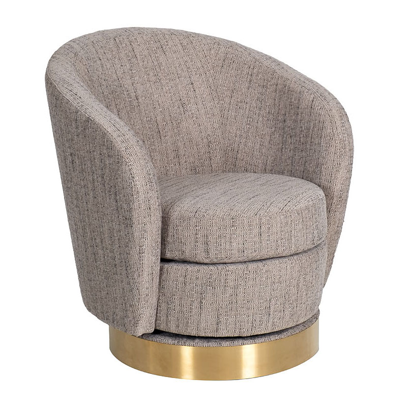 Кресло Julia Armchair Golden Belt Бежево-серый Кресло Julia Armchair Golden Belt Бежево-серый в Грозном | Loft Concept