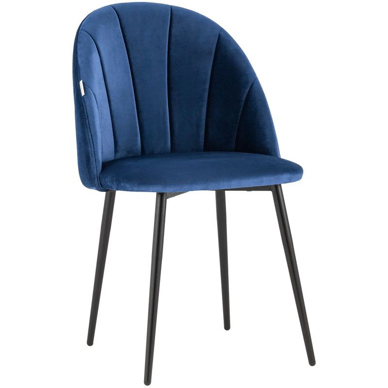 Стул Balsari S Chair Синий Велюр Синий Черный Стул Balsari S Chair Синий Велюр Синий Черный в Грозном | Loft Concept