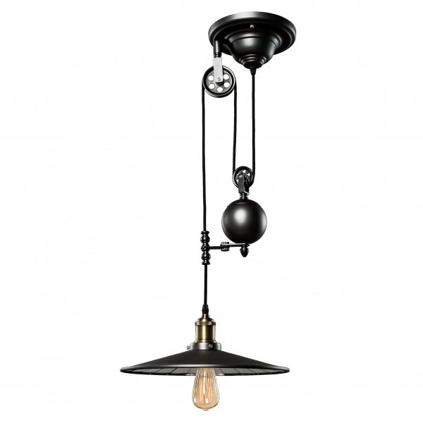 Подвесной светильник Loft Cone Pendant Balance Line 1 Винтажный черный Подвесной светильник Loft Cone Pendant Balance Line 1 Винтажный черный в Грозном | Loft Concept