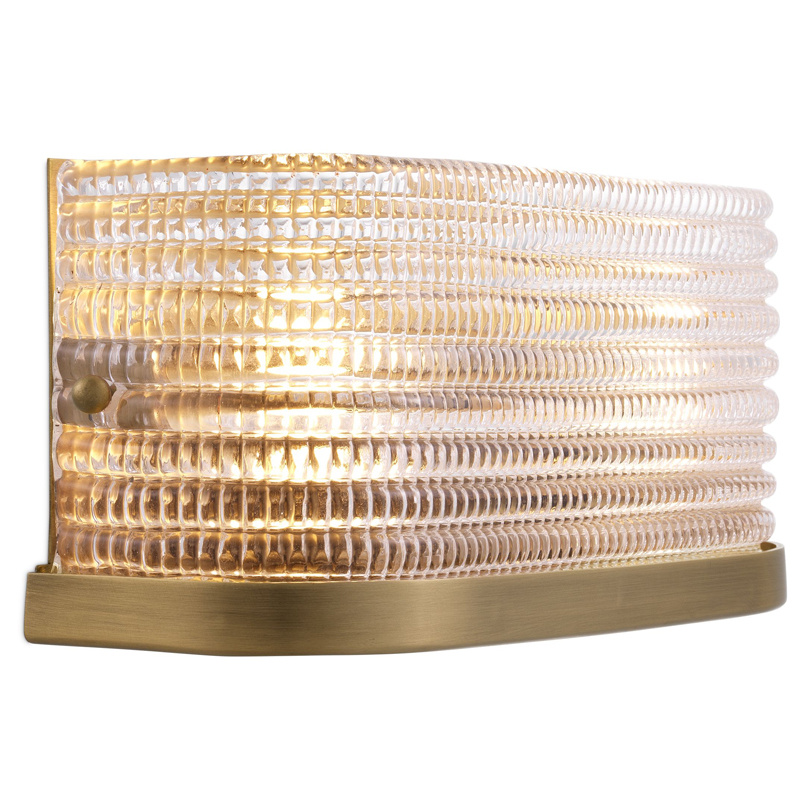 Бра Eichholtz Wall Lamp Culver Прозрачный Латунь Античная полированная Бра Eichholtz Wall Lamp Culver Прозрачный Латунь Античная полированная в Грозном | Loft Concept