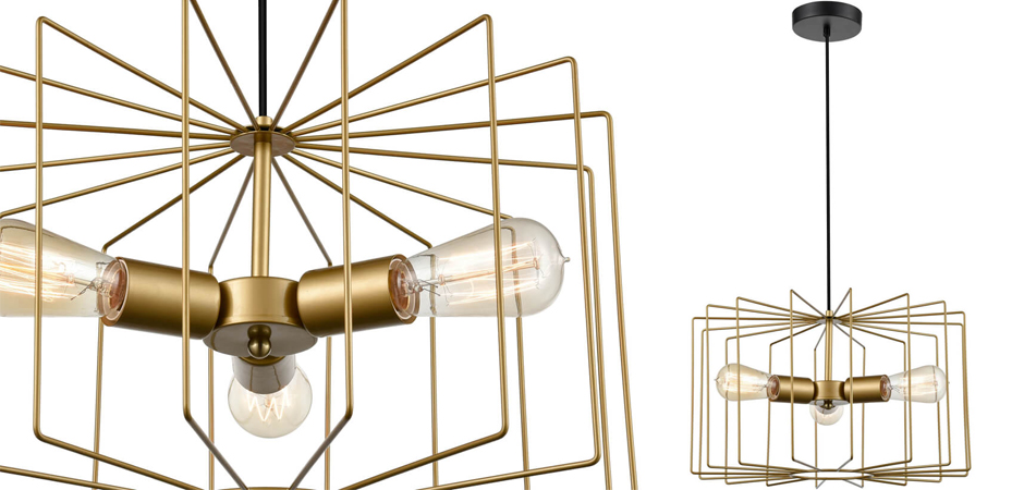 Люстра Cage Wire Color gold Люстра Cage Wire Color gold - Loft-Concept в Грозном