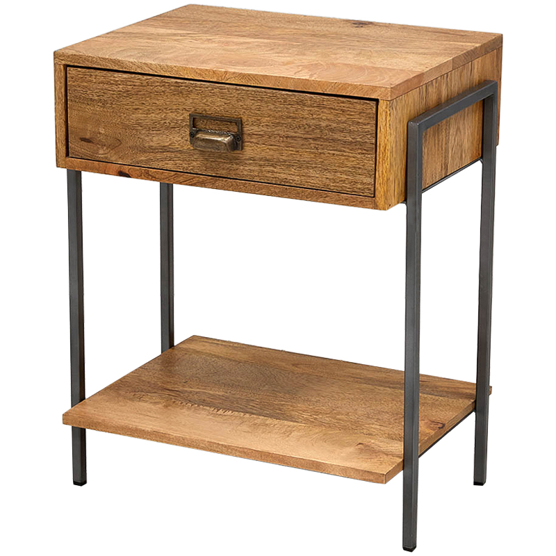 Тумбочка Dewi Loft Nightstand Древесина Латунь Черный Тумбочка Dewi Loft Nightstand Древесина Латунь Черный в Грозном | Loft Concept