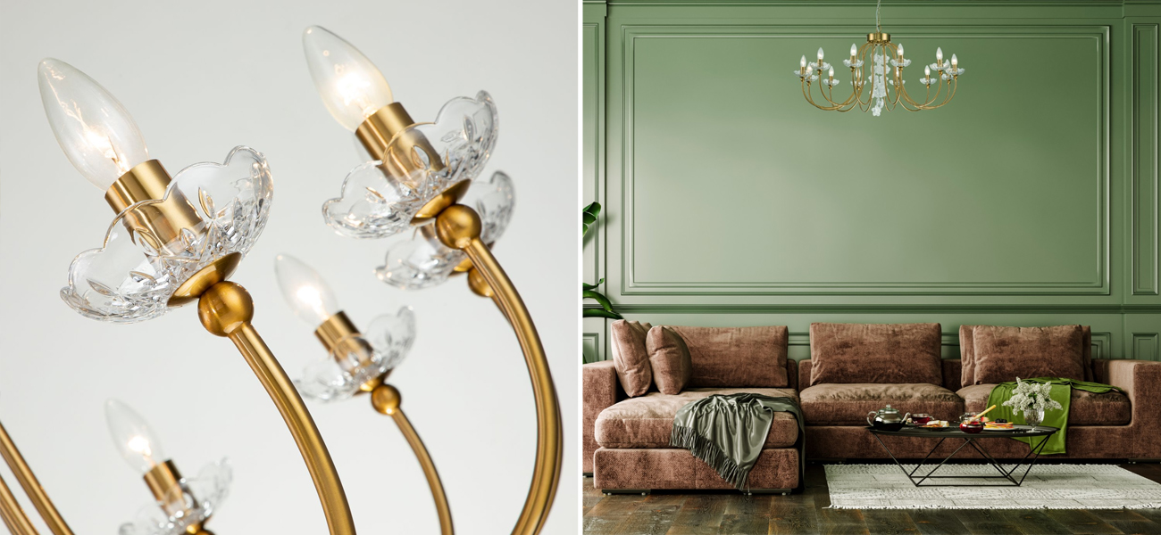 Люстра с прозрачными блюдцами Flowerbed - фото №1