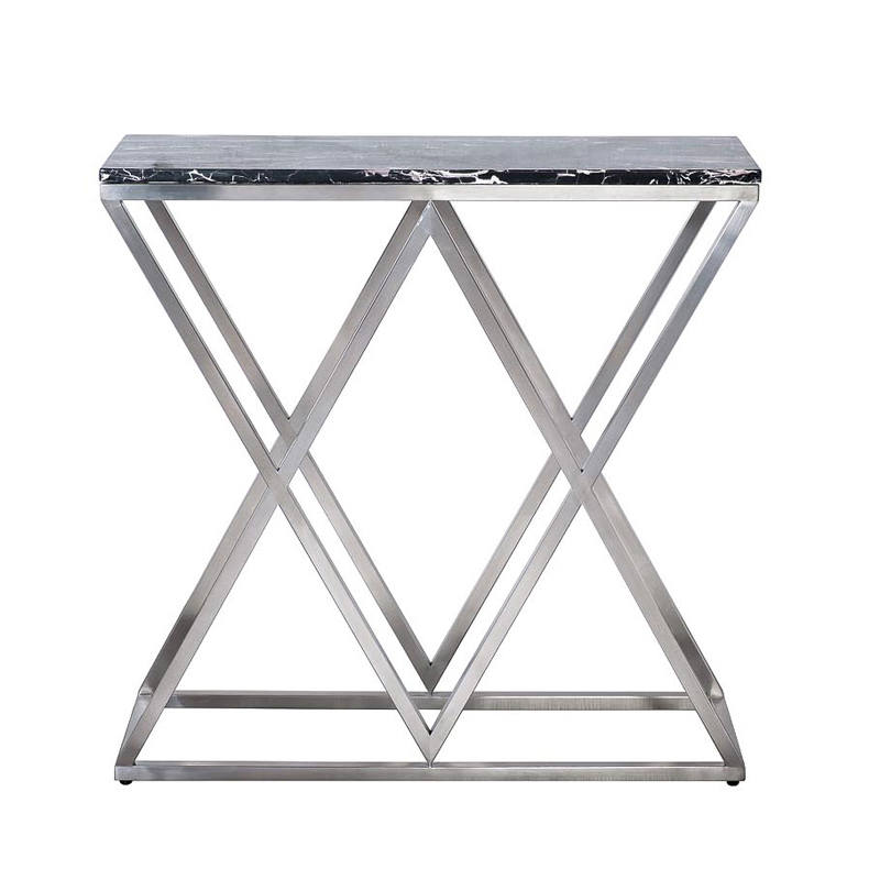 Консоль Ribero Console Черный Мрамор Nero Хром Консоль Ribero Console Черный Мрамор Nero Хром в Грозном | Loft Concept