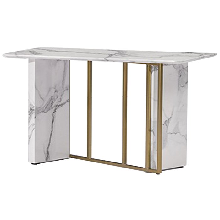 Консоль Marble Corner Белый Латунь Консоль Marble Corner Белый Латунь в Грозном | Loft Concept