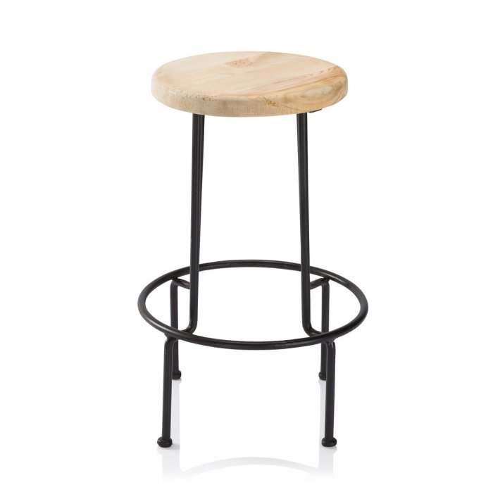 Барный стул Industrial Iron Linden Bar Stool Древесина Черный в Грозном | Loft Concept 