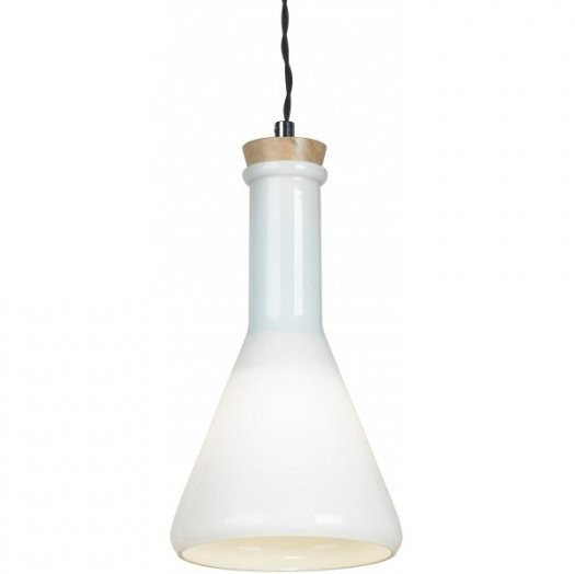 Подвесной светильник Glass Bottle Light 1 Белый Подвесной светильник Glass Bottle Light 1 Белый в Грозном | Loft Concept
