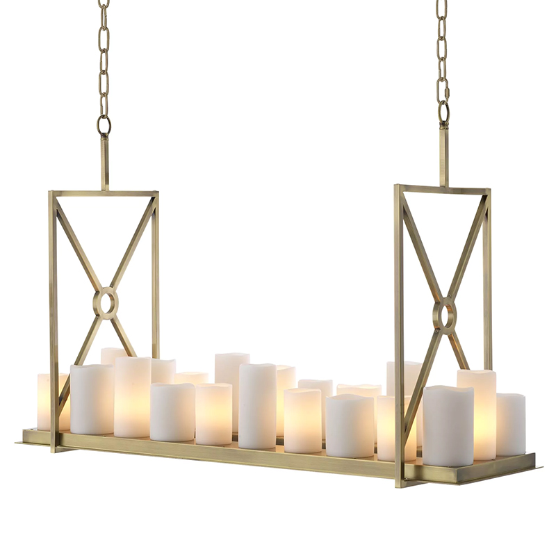 Люстра Eichholtz Chandelier Commodore Латунь Белый Прозрачное Стекло Люстра Eichholtz Chandelier Commodore Латунь Белый Прозрачное Стекло в Грозном | Loft Concept