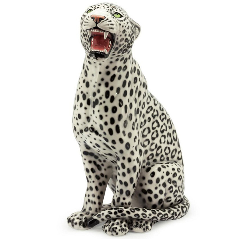 Статуэтка Abhika Leopard Dx Ivory Светло-бежевый Черный Статуэтка Abhika Leopard Dx Ivory Светло-бежевый Черный в Грозном | Loft Concept