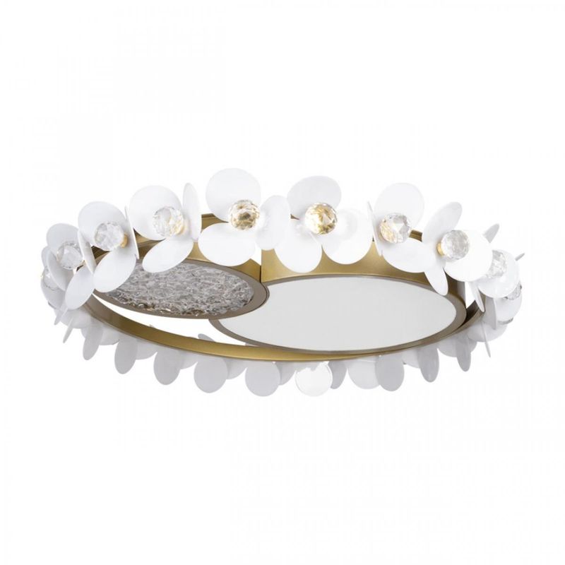 Потолочный светильник Белые Цветы White Flowers Ceiling lamp D 56 Белый Золотой Потолочный светильник Белые Цветы White Flowers Ceiling lamp D 56 Белый Золотой в Грозном | Loft Concept