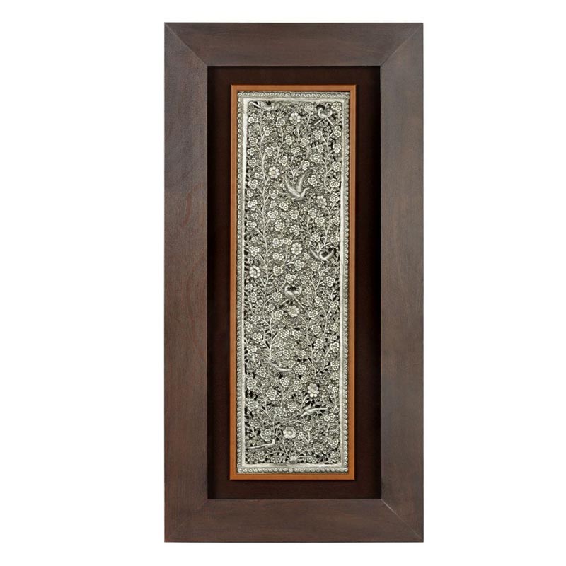 Панно Valene Silver Flowers 120 Черный Серебряный Коричневый Панно Valene Silver Flowers 120 Черный Серебряный Коричневый в Грозном | Loft Concept