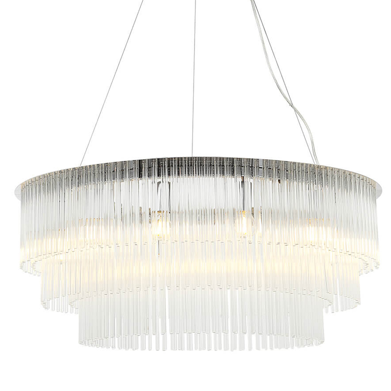 Люстра Harrison Chandelier chrome 12 lamp Хром Прозрачный Люстра Harrison Chandelier chrome 12 lamp Хром Прозрачный в Грозном | Loft Concept