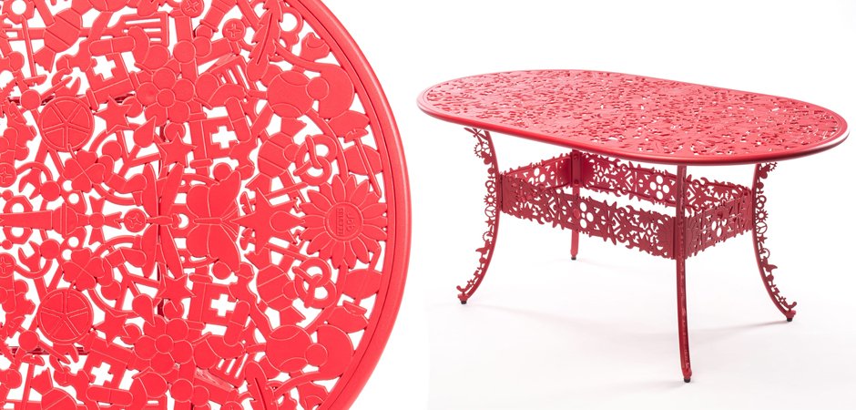 Обеденный стол Industry Collection ALUMINIUM OVAL TABLE – RED Обеденный стол Industry Collection ALUMINIUM OVAL TABLE – RED - Loft-Concept в Грозном