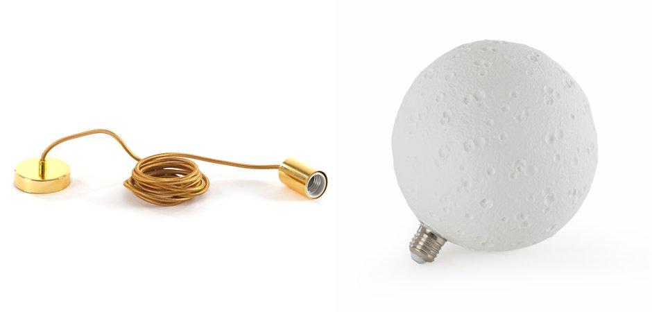 Подвесной светильник Seletti Moon Bulb Big Подвесной светильник Seletti Moon Bulb Big - Loft-Concept в Грозном