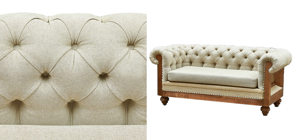 Диван Deconstructed Chesterfield Sofa double Ivory Linen Диван Deconstructed Chesterfield Sofa double Ivory Linen - Loft-Concept в Грозном
