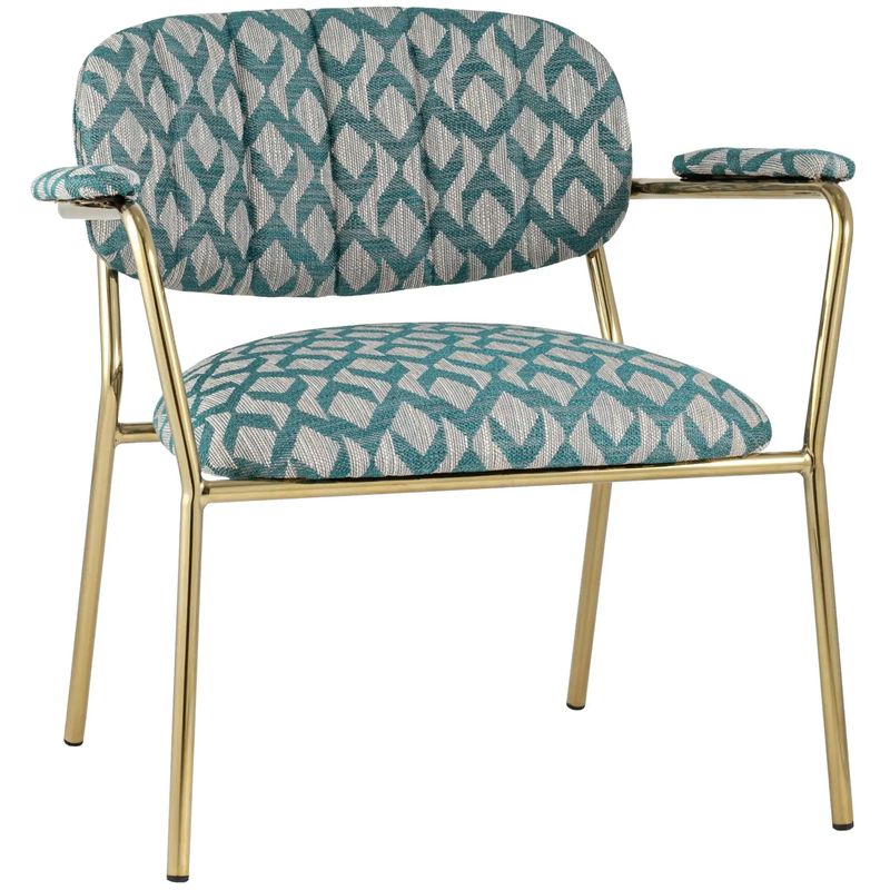 Полукресло Singer Chair Голубой Орнамент Голубой пастельный Золотой Полукресло Singer Chair Голубой Орнамент Голубой пастельный Золотой в Грозном | Loft Concept