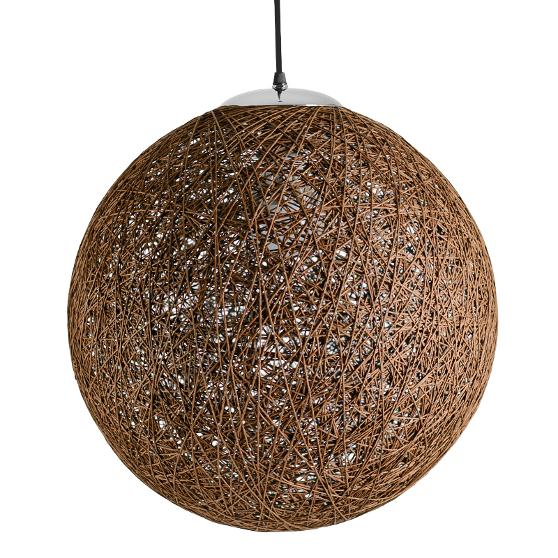 Подвесной светильник Moooi Thread Papier Mache Lamp brown Коричневый Подвесной светильник Moooi Thread Papier Mache Lamp brown Коричневый в Грозном | Loft Concept