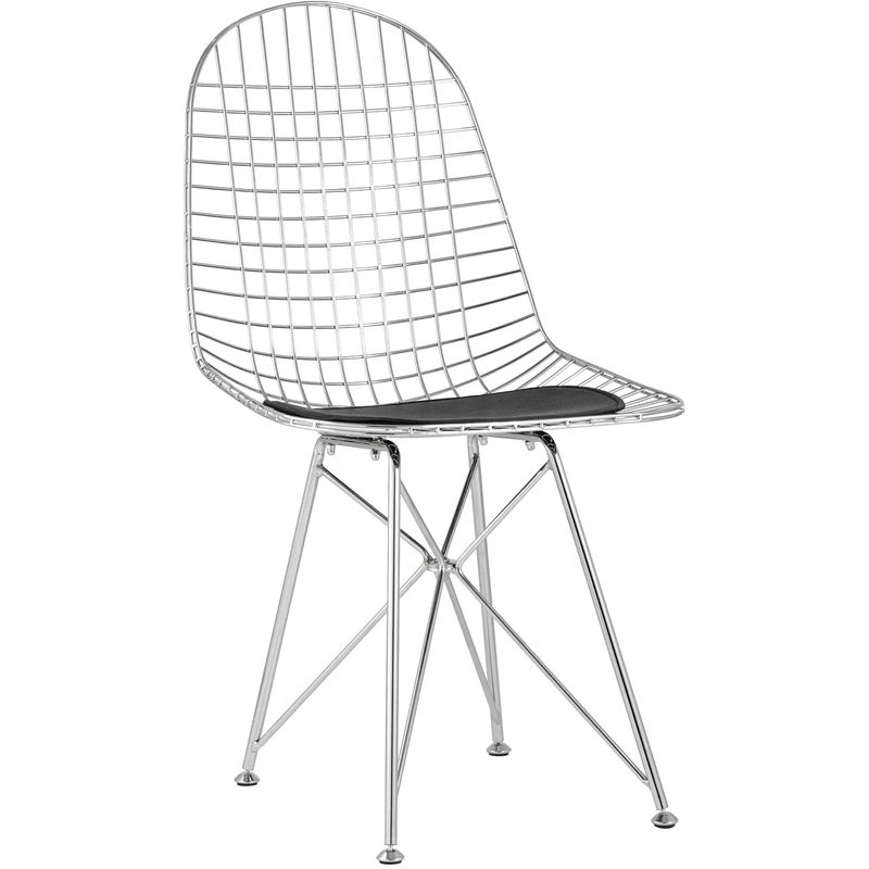 Стул Bertoia S Chair Хромированный Металл Хром Черный Стул Bertoia S Chair Хромированный Металл Хром Черный в Грозном | Loft Concept