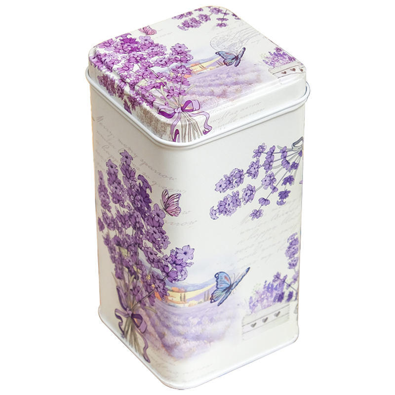 Шкатулка металлическая Lavender Bouquet Metal Box Бежевый Сиреневый Мульти Шкатулка металлическая Lavender Bouquet Metal Box Бежевый Сиреневый Мульти в Грозном | Loft Concept