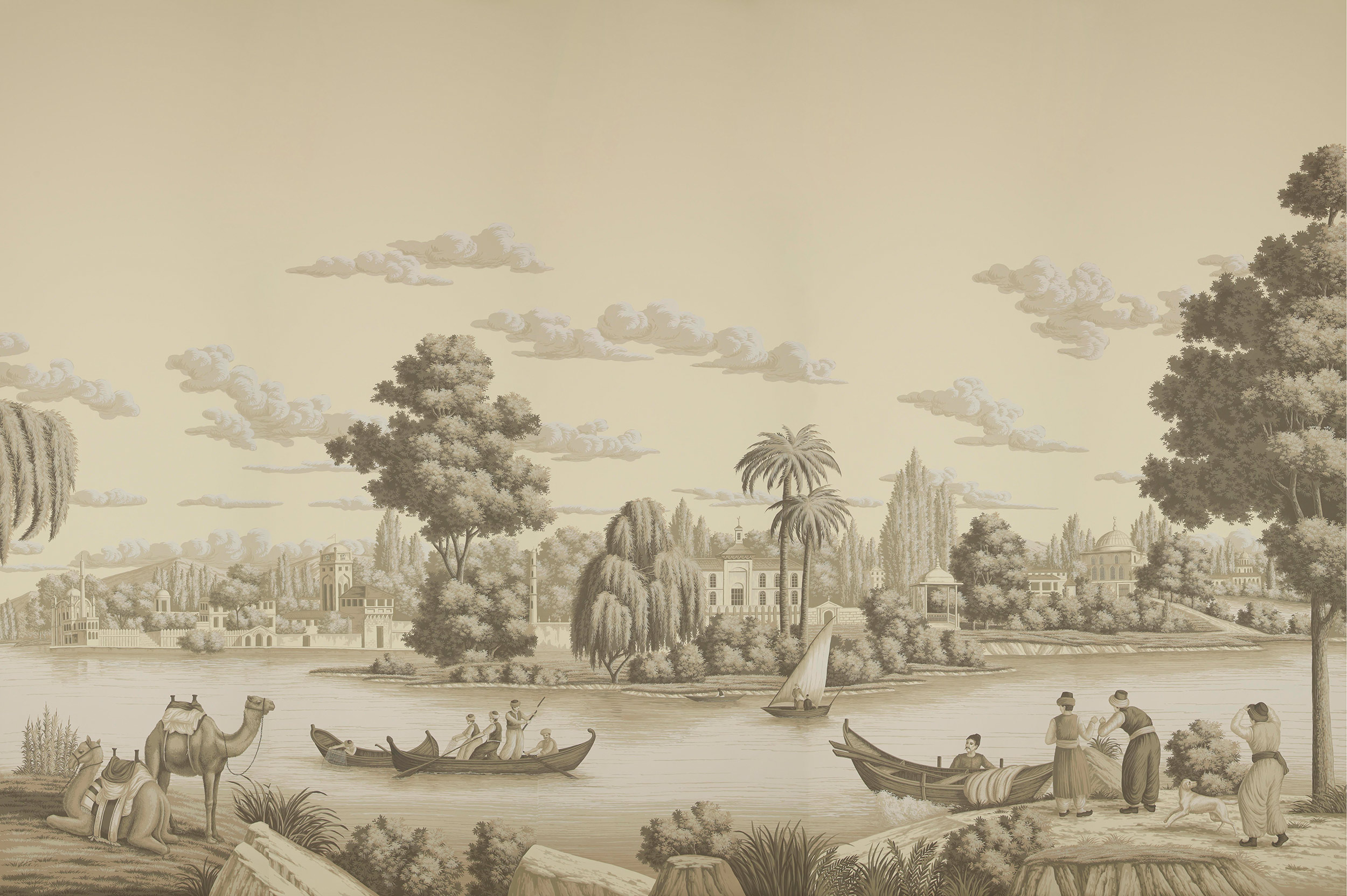 Обои ручная роспись Rives du Bosphore Terre Fonc?e on scenic paper Обои ручная роспись Rives du Bosphore Terre Fonc?e on scenic paper - постер Loft-Concept в Грозном