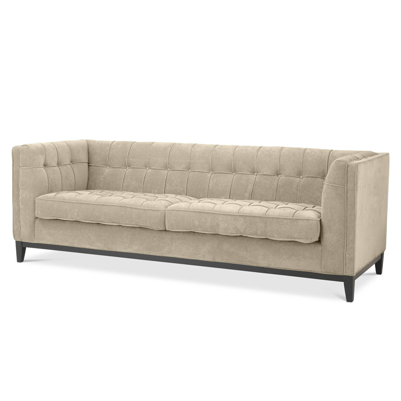 Диван Eichholtz Sofa Aldgate Greige Бежево-серый Черный Диван Eichholtz Sofa Aldgate Greige Бежево-серый Черный в Грозном | Loft Concept