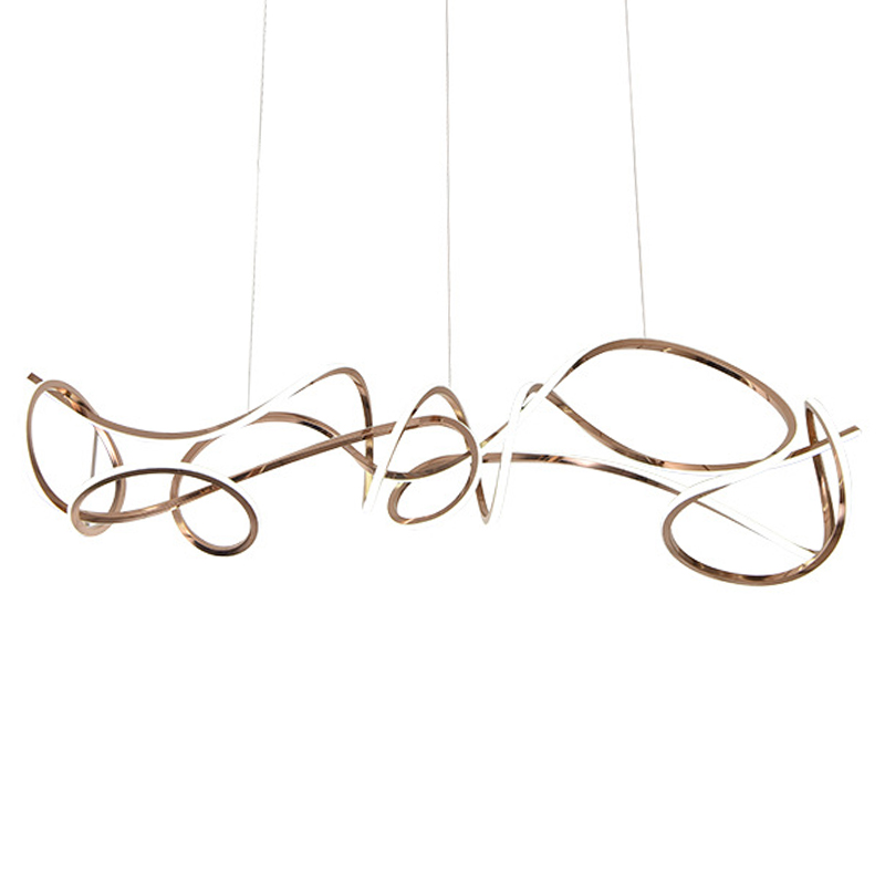 Светодиодная люстра Curly Ribbon Light Глянцевое золото Светодиодная люстра Curly Ribbon Light Глянцевое золото в Грозном | Loft Concept