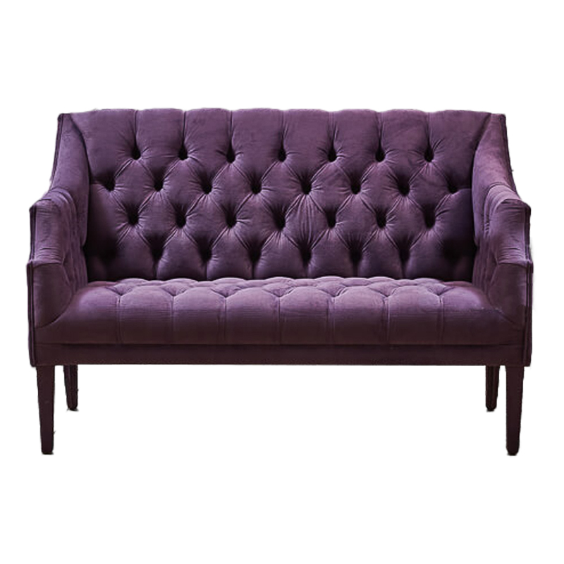 Диван Morton Capitone Sofa лиловый лен Коричневый Лиловый Диван Morton Capitone Sofa лиловый лен Коричневый Лиловый в Грозном | Loft Concept