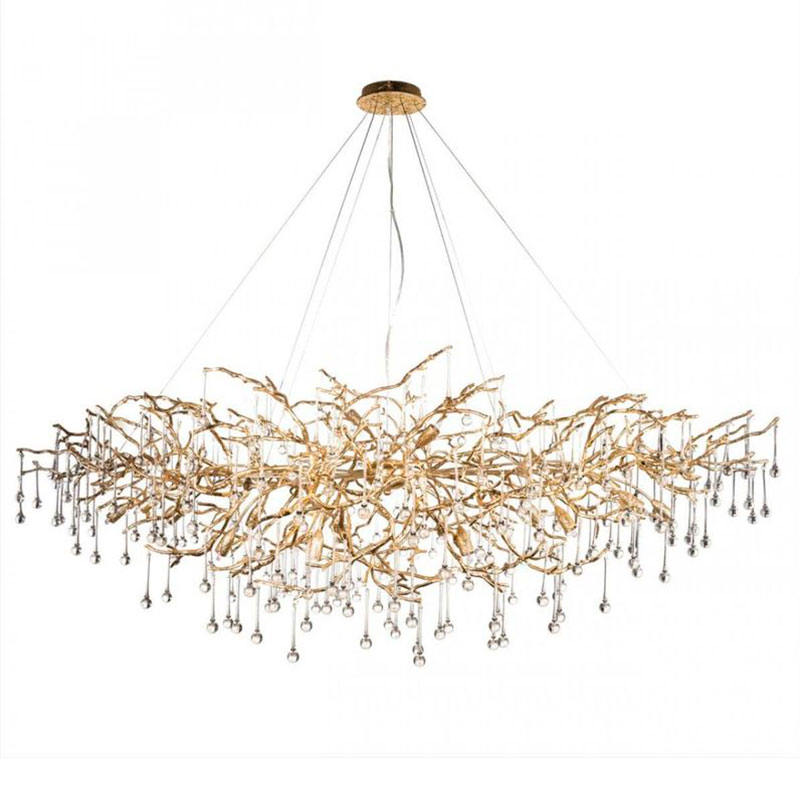 Люстра Crystal Drops bright Gold Золотой Люстра Crystal Drops bright Gold Золотой в Грозном | Loft Concept