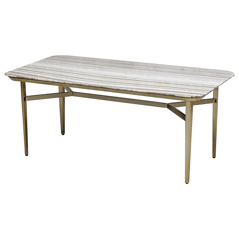 Стол Cisneros Marble Dinner Table с мраморной столешницей Бежево-серый Золотой Стол Cisneros Marble Dinner Table с мраморной столешницей Бежево-серый Золотой в Грозном | Loft Concept