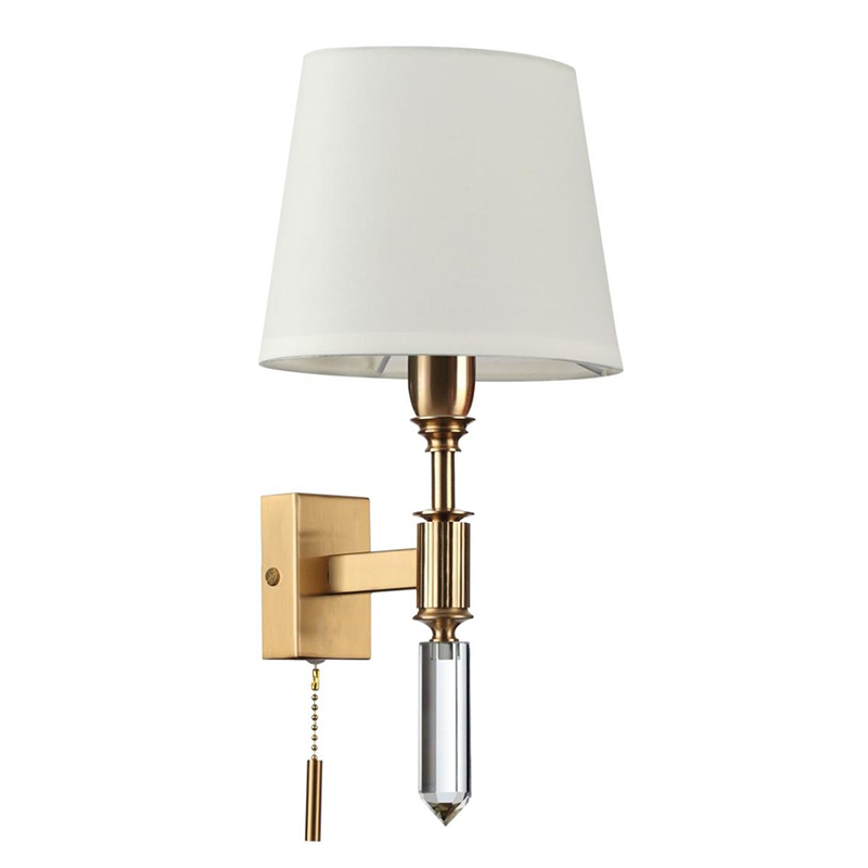 Бра Ramona White Wall Lamp Бронза Белый Бра Ramona White Wall Lamp Бронза Белый в Грозном | Loft Concept
