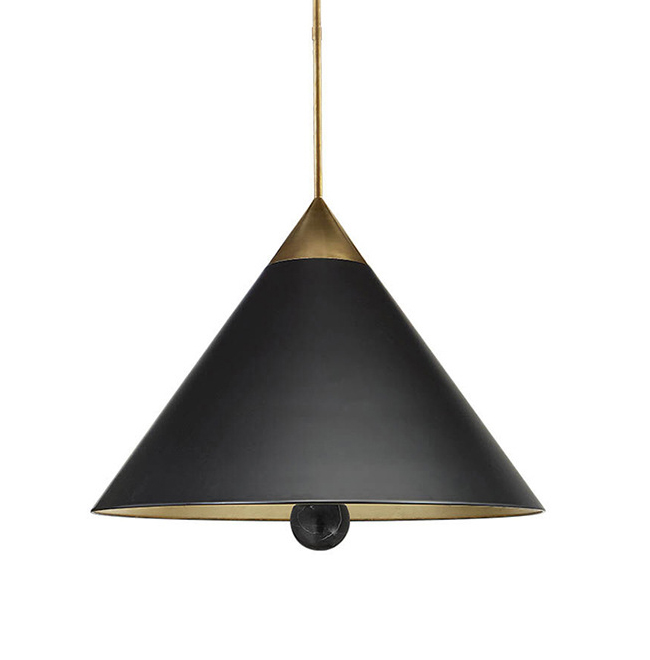 Подвесной светильник Cleo Pendant Brass & Black Черный Латунь Подвесной светильник Cleo Pendant Brass & Black Черный Латунь в Грозном | Loft Concept