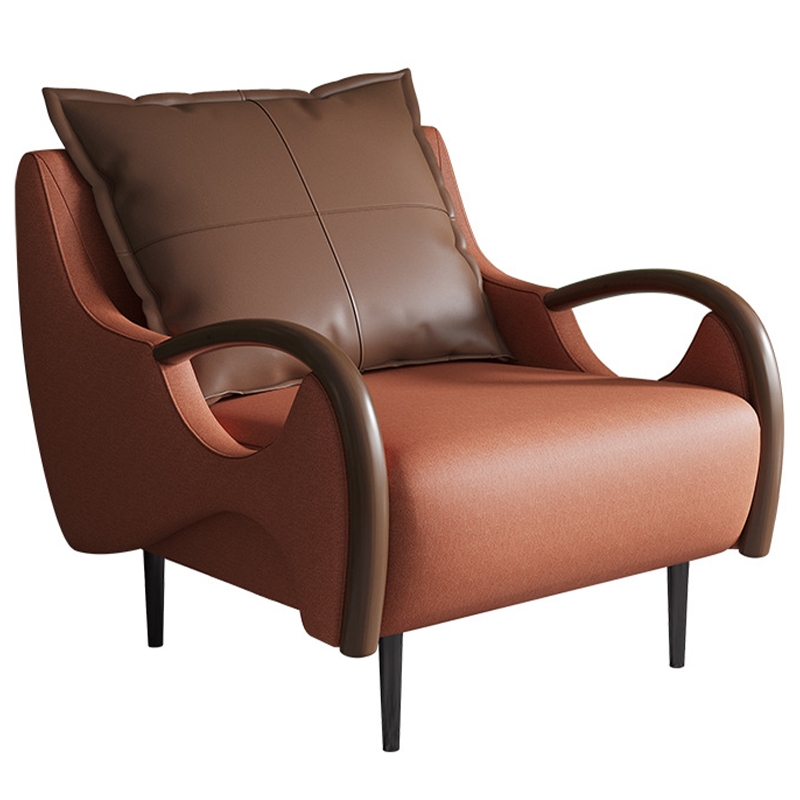 Кресло Oliwier Orange Armchair Оранжевый Коричневый Кресло Oliwier Orange Armchair Оранжевый Коричневый в Грозном | Loft Concept
