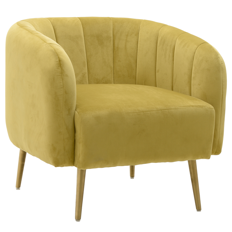Кресло Donsia Armchair yellow Желтый Золотой Кресло Donsia Armchair yellow Желтый Золотой в Грозном | Loft Concept