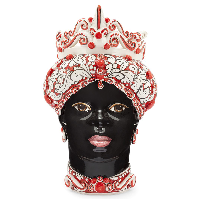 Ваза VASE MORO LADY red Черный Белый Красный в Грозном | Loft Concept 
