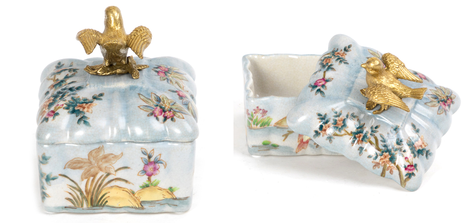 Квадратная фарфоровая шкатулка Blue Garden - Loft-Concept в Грозном