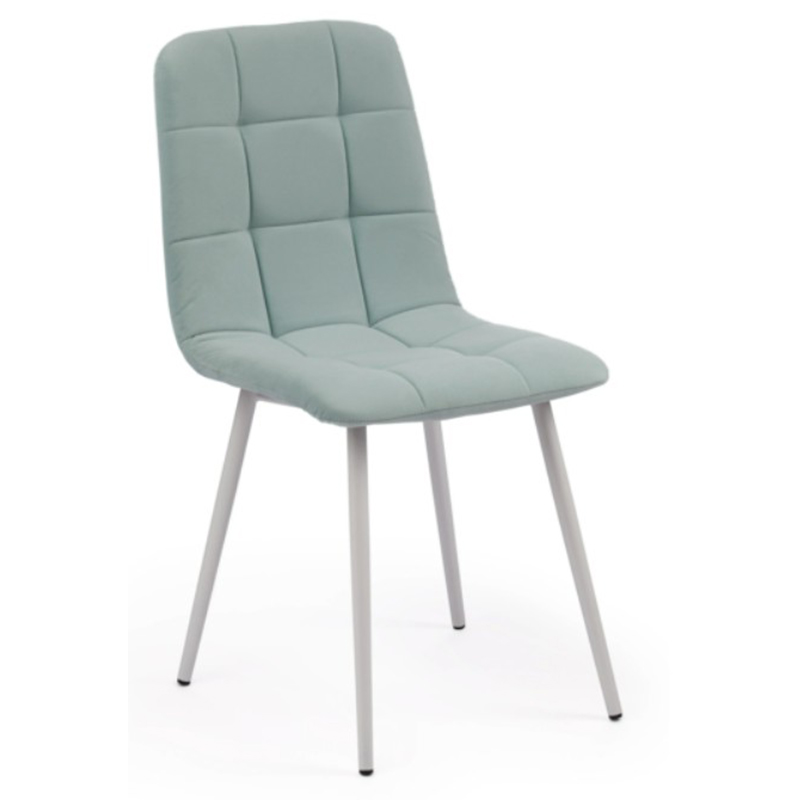 Стул Nancy Velour Light Blue Chair Светло-голубой Черный Стул Nancy Velour Light Blue Chair Светло-голубой Черный в Грозном | Loft Concept