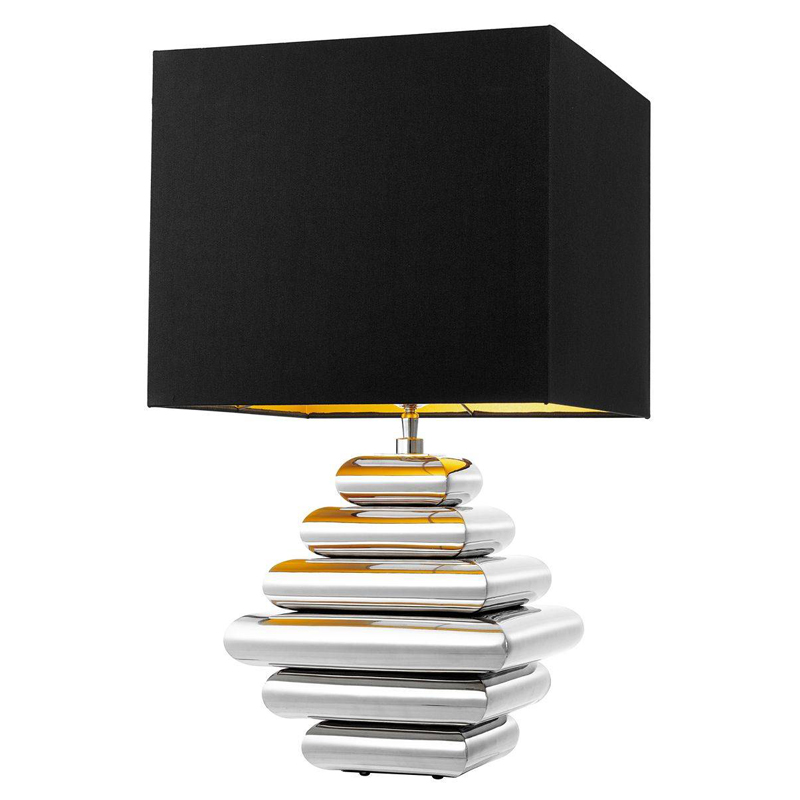 Настольная лампа Eichholtz Table Lamp Belmond Никель Черный Настольная лампа Eichholtz Table Lamp Belmond Никель Черный в Грозном | Loft Concept