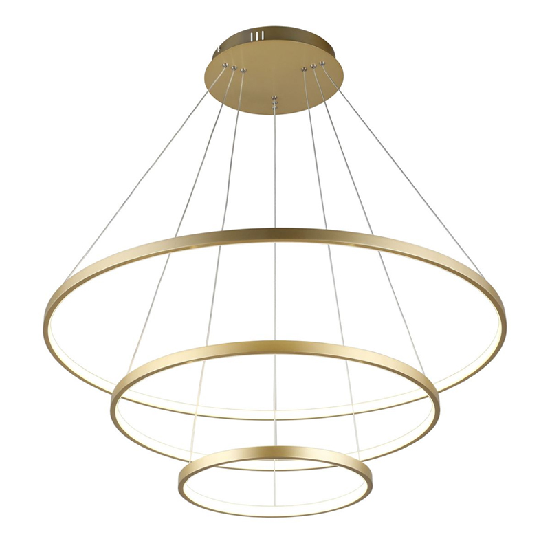 Люстра Ring Horizontal Trio Gold Золотой Люстра Ring Horizontal Trio Gold Золотой в Грозном | Loft Concept