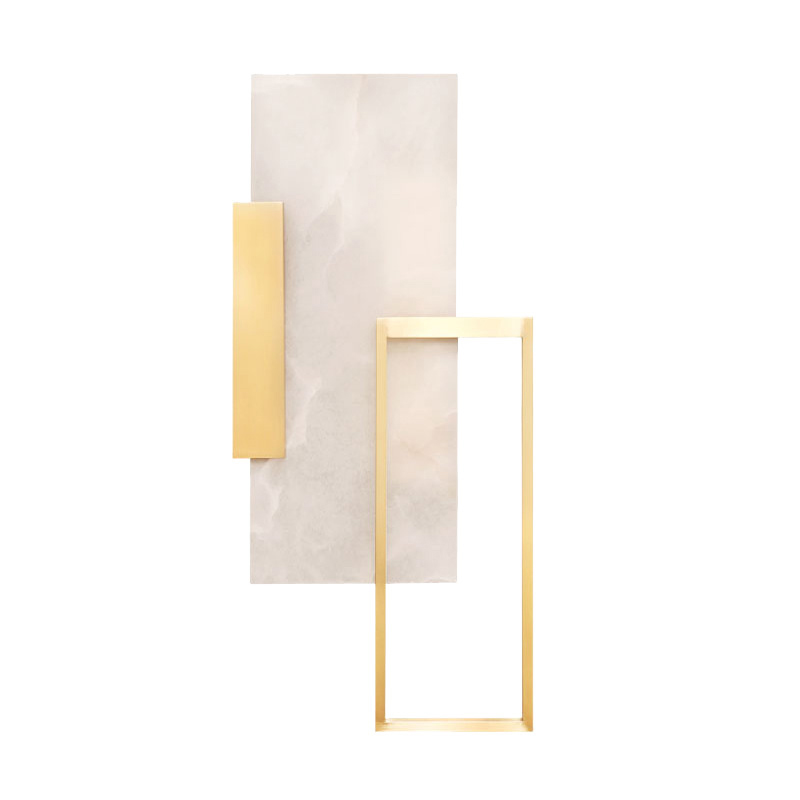 Бра Frame Wall lamp Латунь Белый Мрамор Bianco Бра Frame Wall lamp Латунь Белый Мрамор Bianco в Грозном | Loft Concept