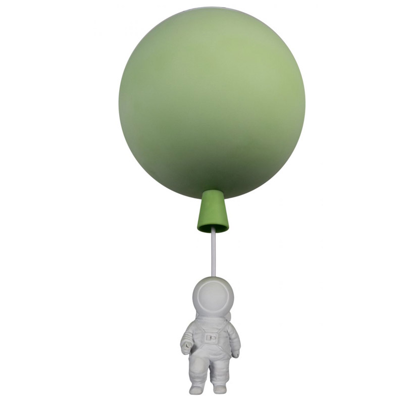 Потолочный светильник Cosmonaut green ball Белый Зеленый в Грозном | Loft Concept 
